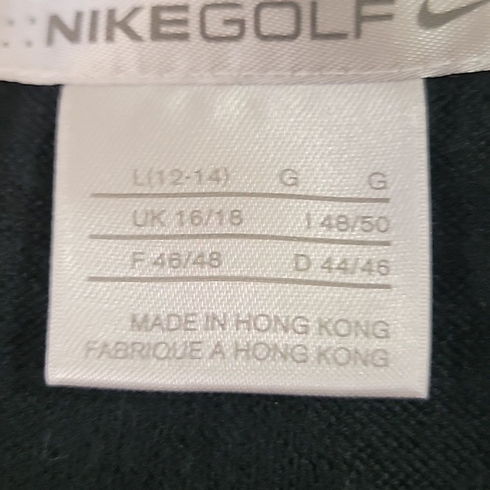 Nike Golf Black and Green V-Neck Sweater, Merino Wool, Size L - Picture 3 of 5